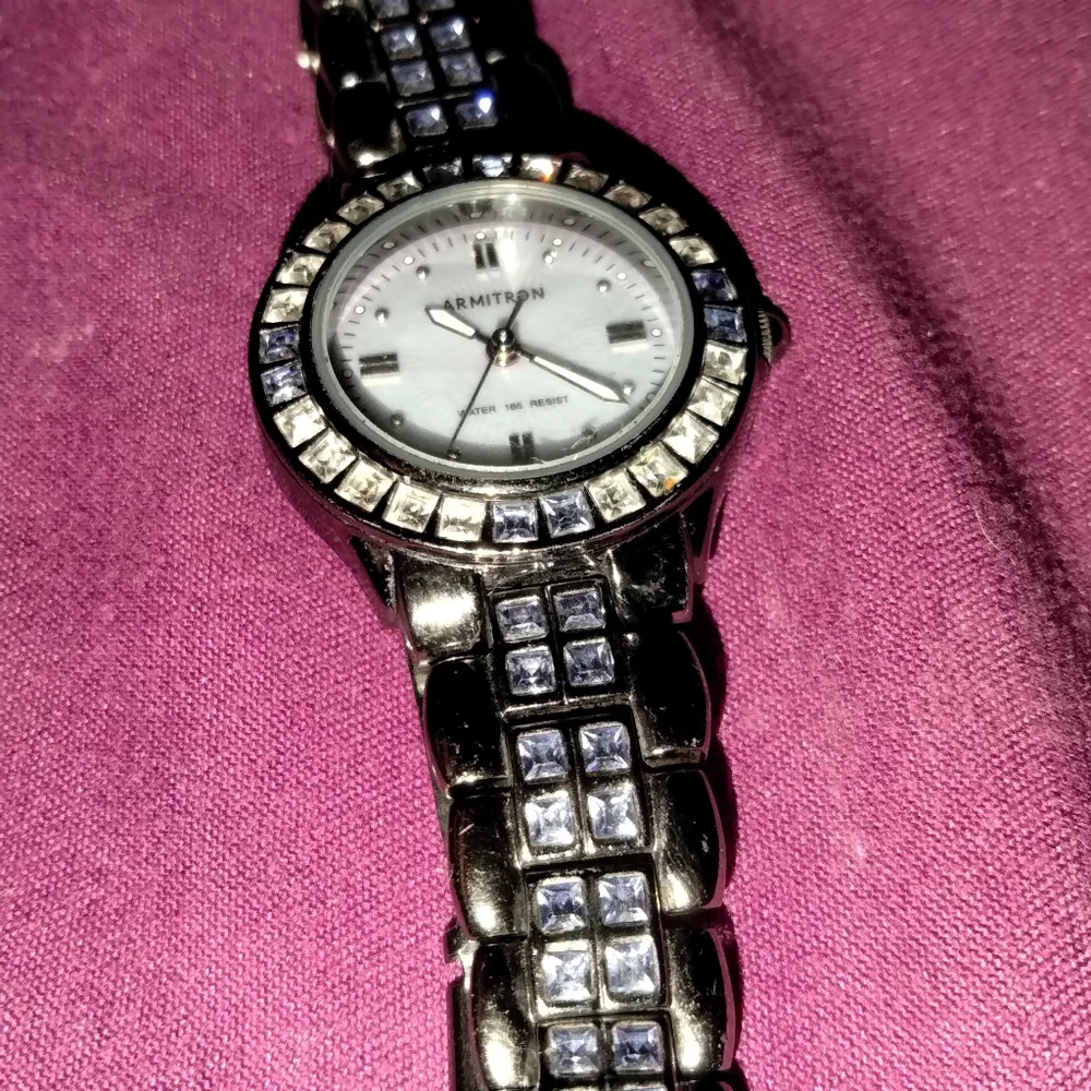 Armitron purple Swarovski crystal watch